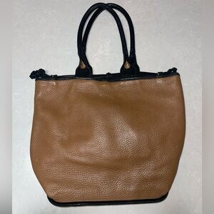 EUC See By Chloe Vintage Tan and Black Shoulder Bag with Textured Leather